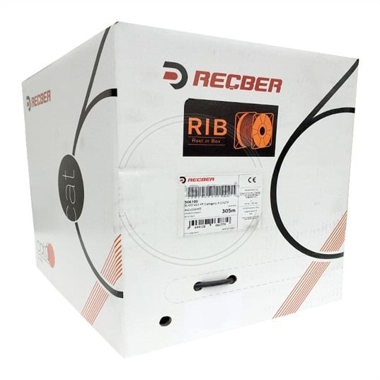 Reçber SL400 U23 PE RIB Cat6 U/UTP 4X2X23AWG Kablo 100m